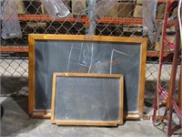 Pair Of Slate Boards Chalk Boards.;