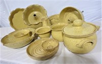 13 Pc. Buttercup Yellow Set by Triple C Pottery
