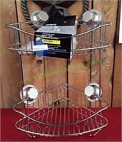 ORG Stainless Steel Two-Tier Corner Shower Basket
