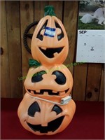 Plastic Light Up Pumpkin Halloween Decoration