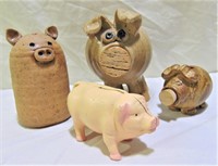 Pottery , Cast Iron Piggy Banks & Shakers