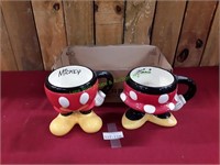 Vintage Mickie & Minnie Mouse Coffee Cups