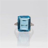 Breathtaking natural 9.87ct Swiss Topaz Ring