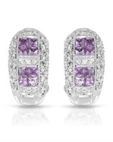 18KT White Gold 0.55ctw Pink Sapphire and Diamond