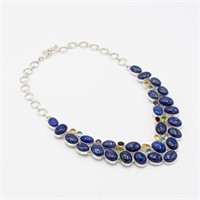 Stunning Blue Lapis Lazuli Mixed Gemstone Necklace