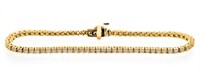18KT Yellow Gold 2.00ctw Diamond Tennis Bracelet