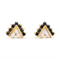 Plated 18KT Yellow Gold 0.65ctw Black Sapphire and
