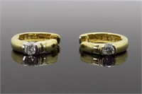 14KT Yellow Gold Diamond Earrings