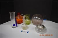 Crackle Glass & Czech Vase