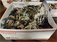 Large Box of Assorted Costume Jewelry
