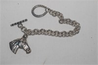 Sterling Silver Charm Bracelet w/ Sterling Silver