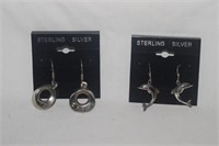 Two Pair of Sterling Silver Earrings