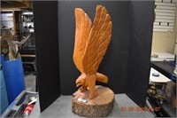 Carved Wooden eagle 30" High