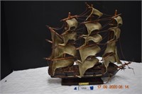 Vintage Wood Sailing Ship Fragata Espanola