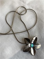 Sterling Silver Necklace w/ Opal