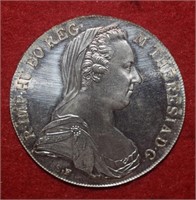 1853 Maria Theresa Thaler Silver Restrike