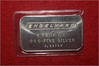 1 Troy oz. Engelhard Silver Bar #PL85714
