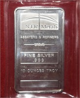 NTR Metals Assayers &  Refiner 10 Troy oz. Bar