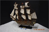 Vintage Wood Sailing Ship HMS Victory