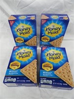 4- Boxes Nabisco Honey Maid Graham Crackers 14.4 o