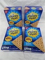 4- Boxes Nabisco Honey Maid Graham Crackers 14.4 o