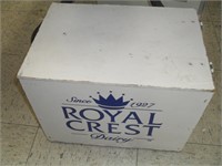 PAINTED BOX WITH FRAMES AND OTHER