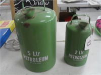 2 PORCELAIN ENAMELED GAS CONTAINERS