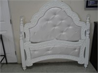 PAINTED UPHOLSTERED FULL SIZE HEADBOARD/FOOTBOARD