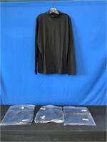 (4) Blauer 8110X Black LS Shirts