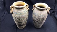 Earthenware Amphorae (Lot of 2 Vases)