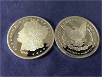 (2) 1 TROY OZ. SILVER ROUNDS