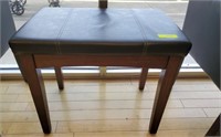 LEATHER TYPE END TABLE