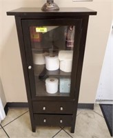 GLASS DOOR CABINET WITH DRAWER