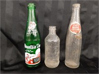 Vintage Soda Pop Bottles-Pepsi RC Mountain Dew