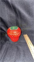 Glass Strawberry Covered Jar