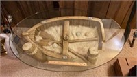 Sailboat Coffee Table w/ Glass Top