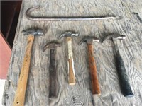 (5) Hammers & Pry Bar