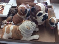 Plastic & Ceramic Bulldog Figurines
