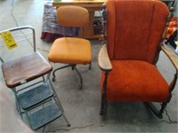 Kitchen Stool & (2) Chairs