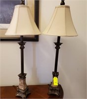 PAIR OF STICK LAMPS