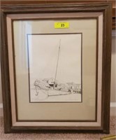 SIGNED AND NUMBERED SCHOONER PRINT