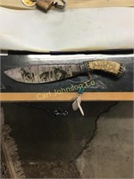 DECORATIVE NUMBERED WOLF PAINTED KNIFE