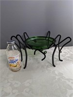 Glass and Metal Spider Decoration