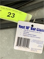 6 YOST 18" BAR CLAMPS NEW WITH TAGS