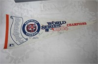 Detroit Tigers 1984 Signed Pennant