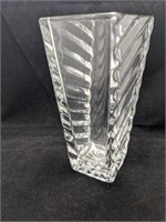 Heavy Glass Art Deco Vase