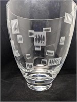 MCM Etched Glass Vase