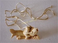 Bone Okimono Carving