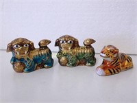 Oriental Handpainted Brass Miniatures