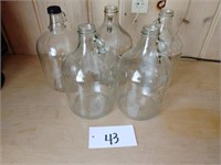 Glass One Gallon Jugs- Lot of Five(5)